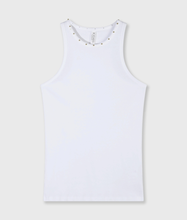 10 Days/tank top rib pearls