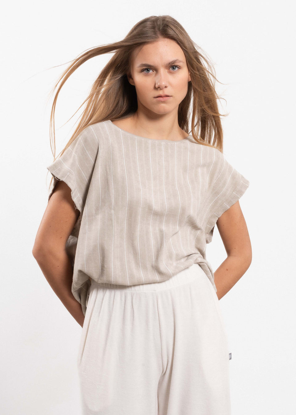 Outryght/Frottee Shirt Niki Stripe