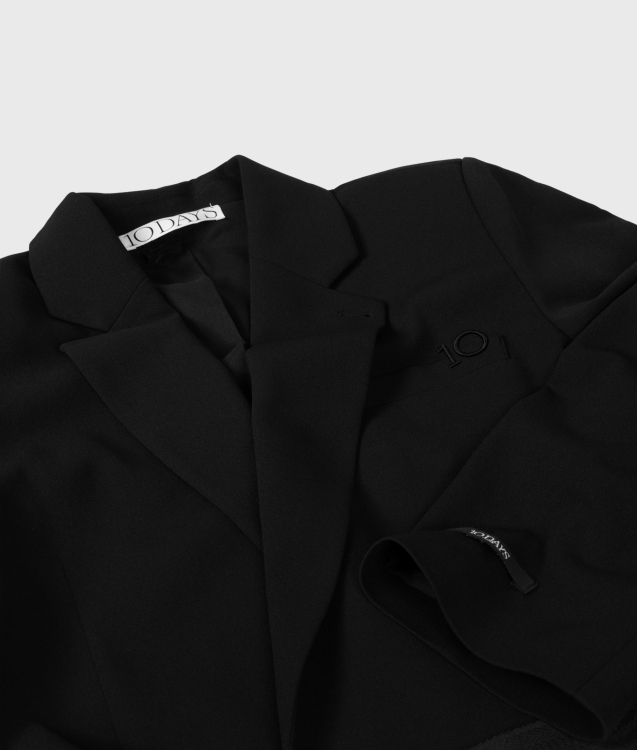10 Days/
belted blazer crepe