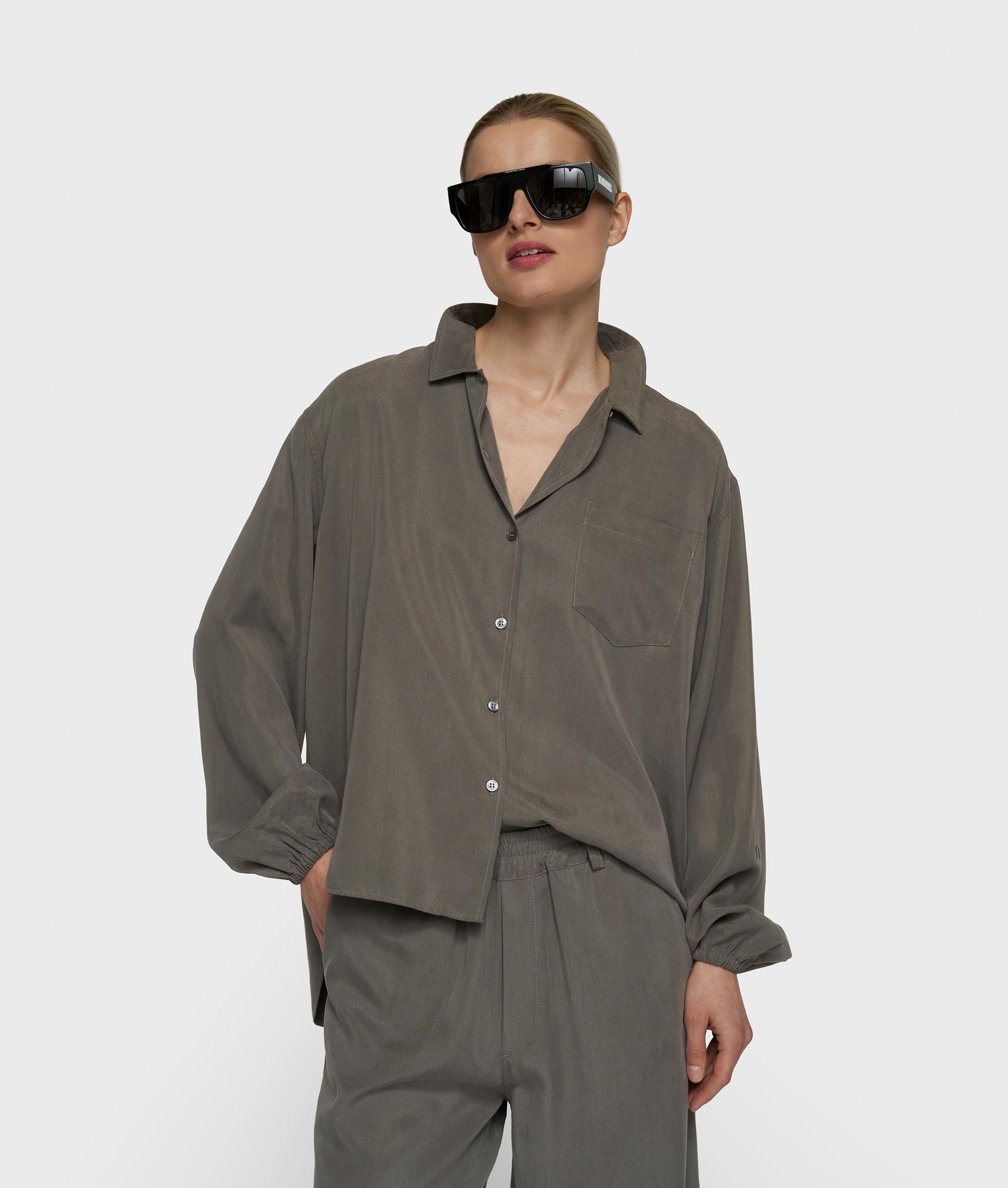 10 Days lyocell shirt color 1342/dark fog