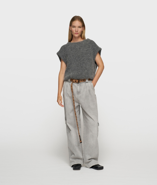 10 Days,Ballon hairy knit top