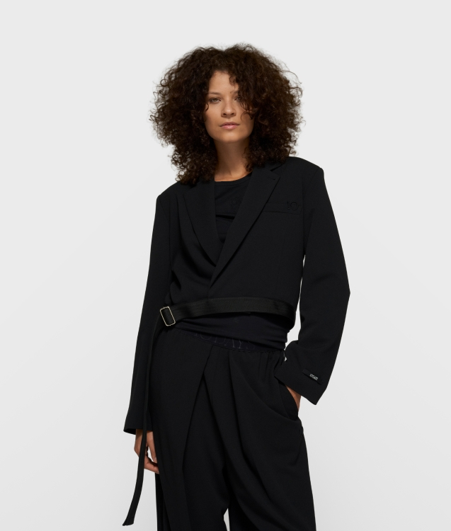 10 Days/
belted blazer crepe