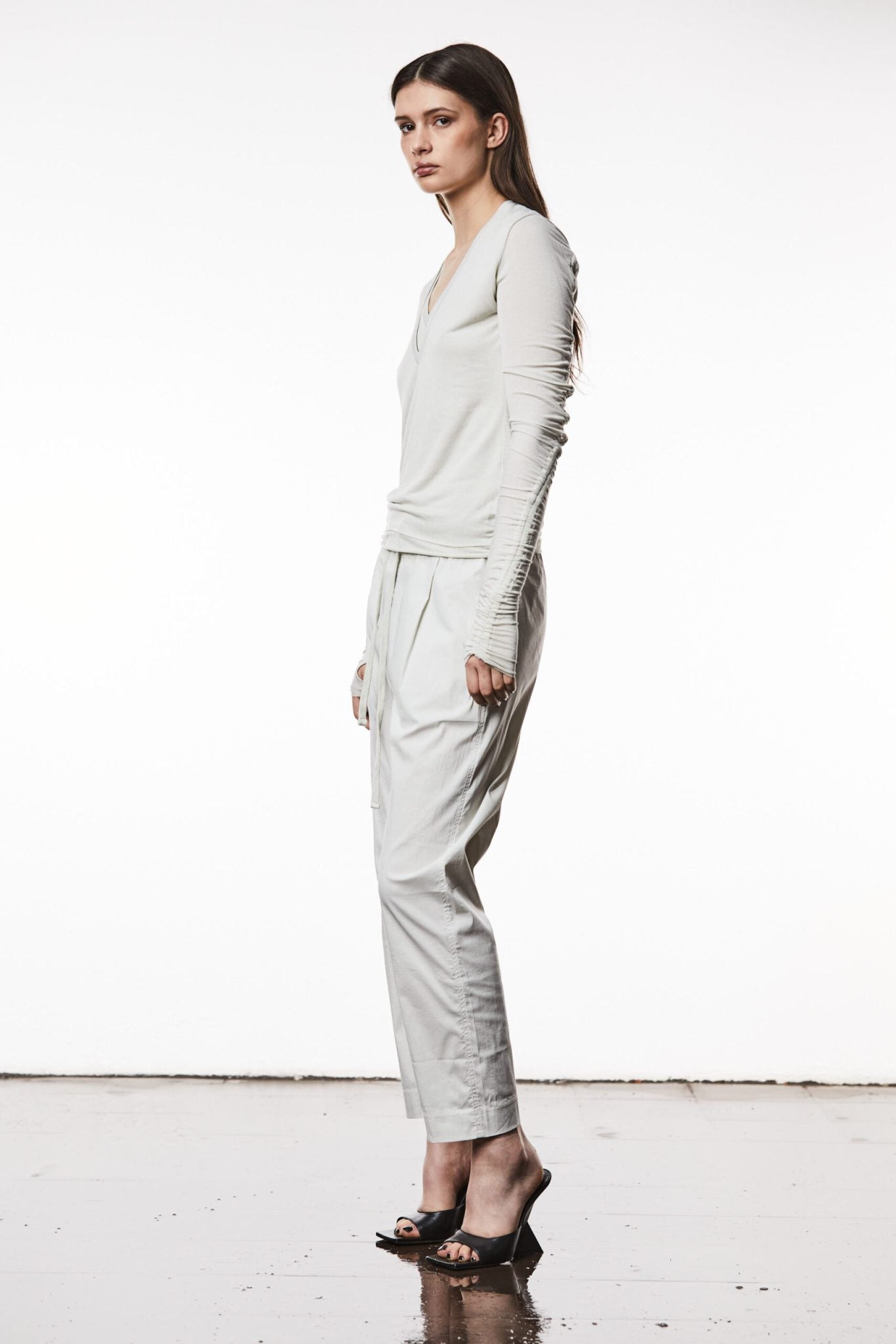Thom/Krom langarm Shirt, W TS 557 DUNE