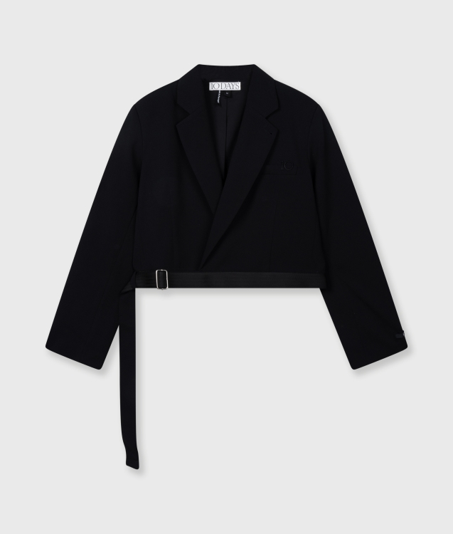 10 Days/
belted blazer crepe